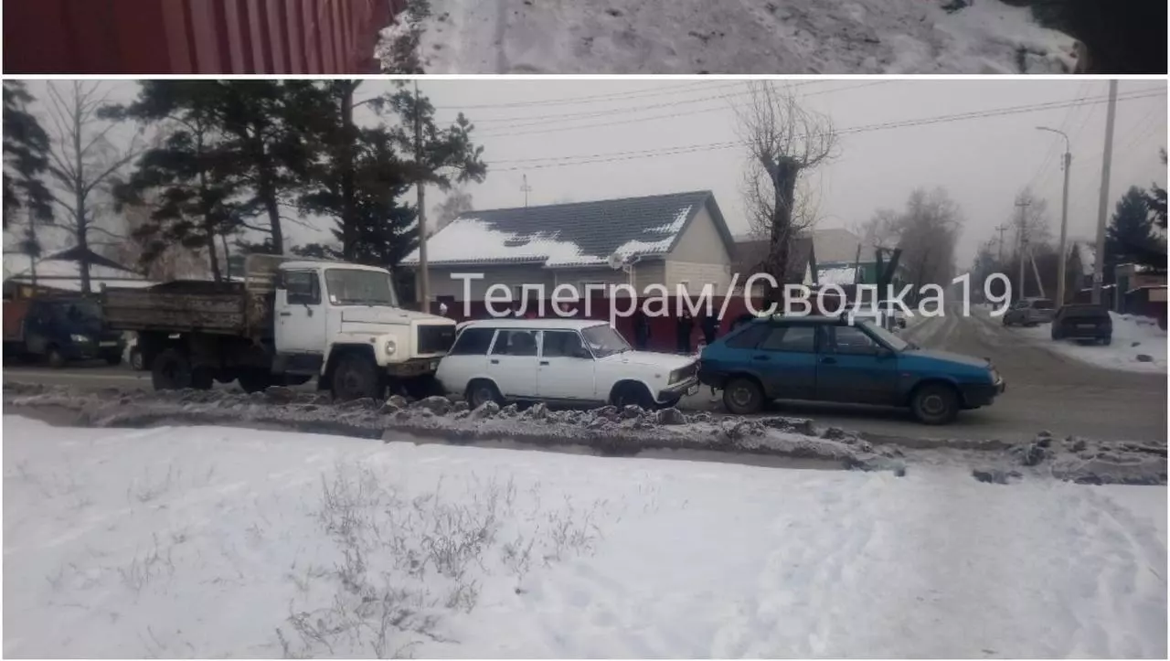 В массовом ДТП в Черногорске столкнулись 7 машин